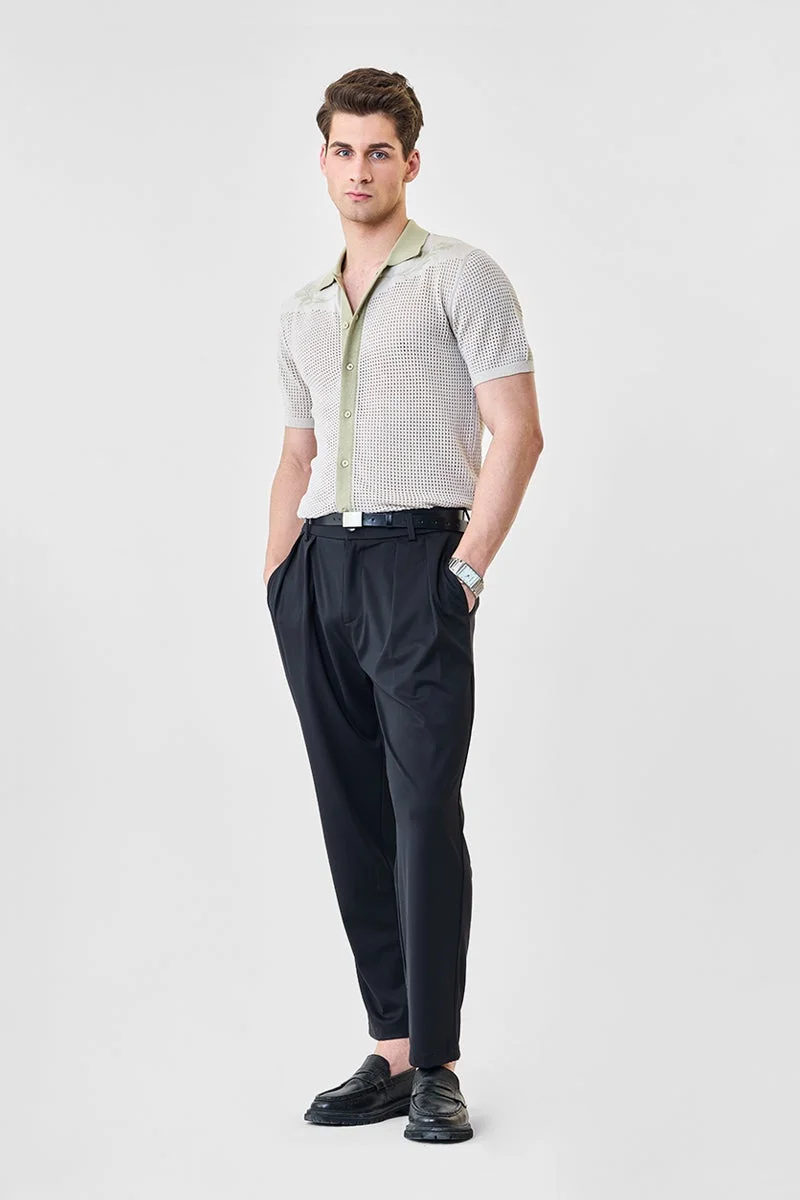 SNITCH Luxe Crochet Polo Shirt